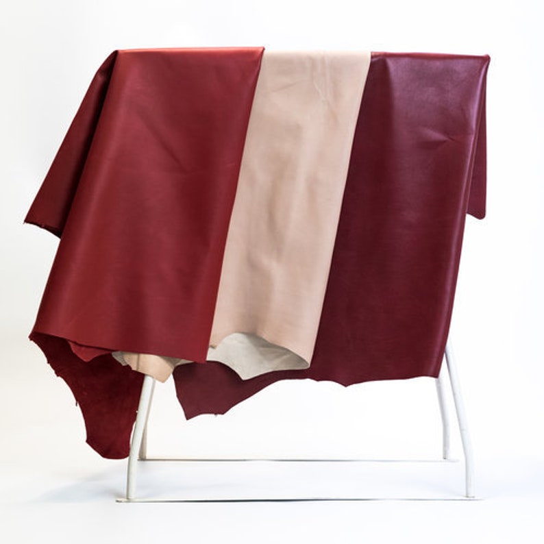 Cherry berry Nappa Leather for Clothing Handbags and Shoes Making Wine Berry Soft Nappa leather Cherry Lamb Skin Leather Hides
