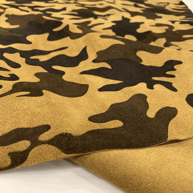 Camel Camouflage Leather Camouflage Print Calf Leather Etsy Canada