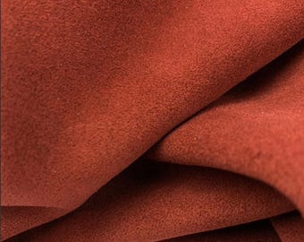 Tile Red Split Suede Leather, Calf skin, Leather supplier, Italian leather hides, Genuine leather, Leather for bags and shoes, DIY leather