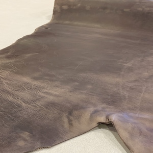 Vegetable Tanned Italian Calf Skin: 5oz Vintage Leather Hide