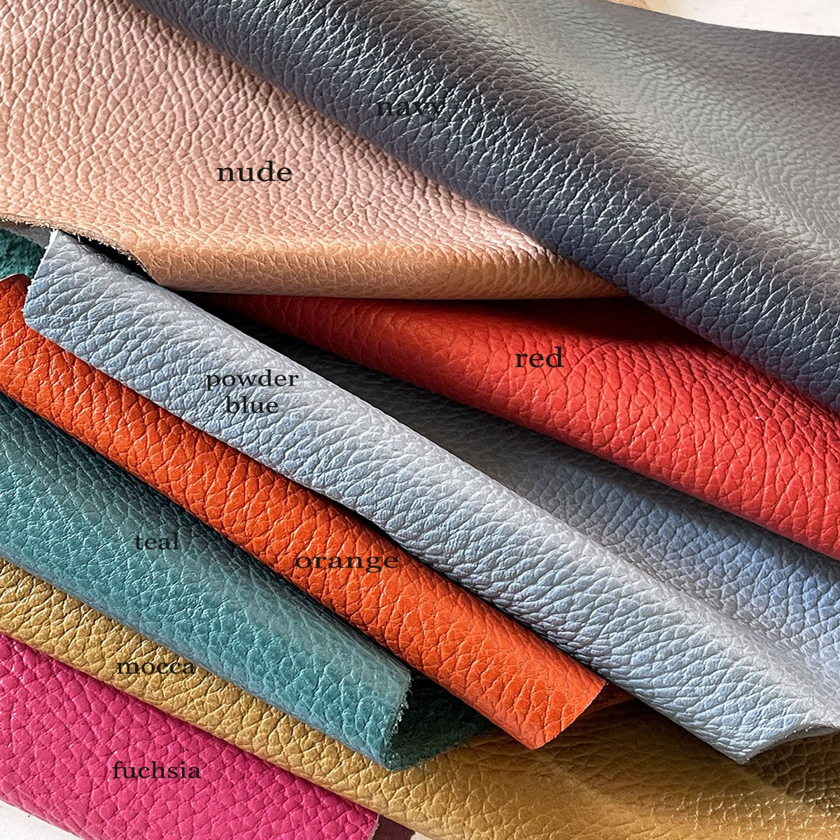 Mocca Pebble Cowhide, Embossed Halfhide Leather, Grainy