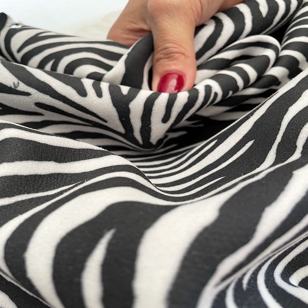 Zebra Print Leather Etsy