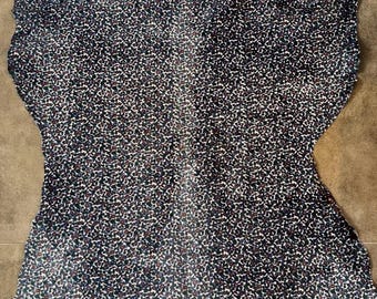 Multicolor Floral Pony Skin Leather, Printed Calf Hair Hide, Italian Hair-On Leather for Bags, Shoes, Upholstery & Crafts