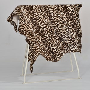 Leopard Print Ponyskin: Italian Calf Hair Leather Hide