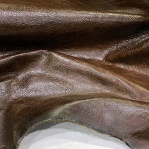 Dark Brown Italian Pull Up Leather: Upholstery, Furniture Restoration