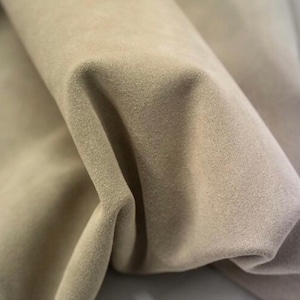 Beige Calf Suede Leather: Italian Split Leather for Bags & Shoes