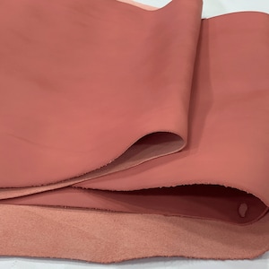 Pink Vegetable Tanned leather 1.2mm (Belly), Vegetable tanned leather, Cow leather, Leather for DIY projects, Thick and durable leather
