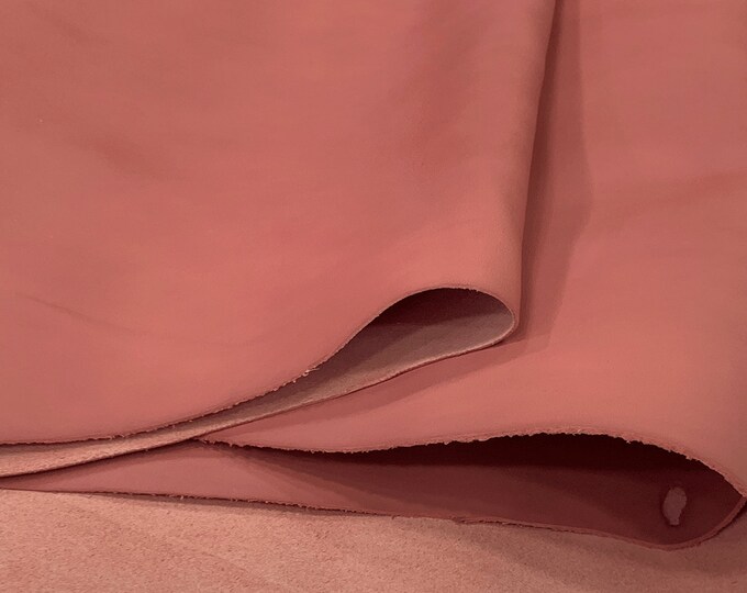 Pink Vegetable Tanned leather 1.2mm (Belly), Vegetable tanned leather, Cow leather, Leather for DIY projects, Thick and durable leather