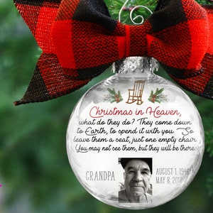 Christmas in Heaven Chair With Photo Ornament Template Ornament Design ...