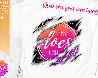 Ripped Shirt - Add Your Own Image! | Sublimation Print | Printable | Sublimation Design | PNG | 300DPI