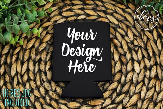 Black Can Cooler Group Mockup Can Cooler Mockup Black Can Cooler Group Mockup Can Cooler Mockup