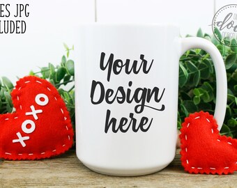 Download Heart Mug Mockup Etsy