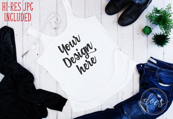 Womens Styled Tank Mockup White Tank Mockup