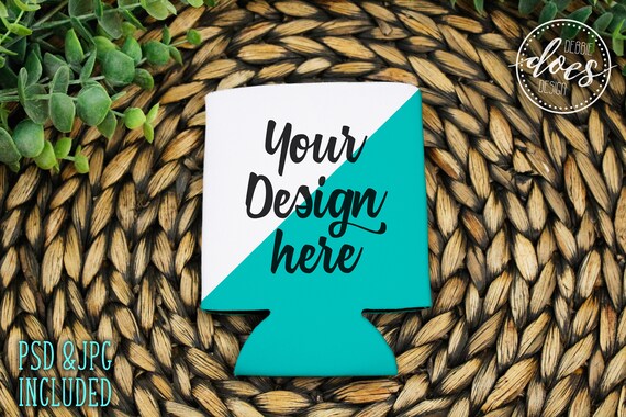 Can Cooler Mockup With Smart Object Can Cooler