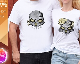 Awareness Skull - Ivory - 2 Versions Included! Sublimation/Printable Design | Instant Download | Printable | PNG