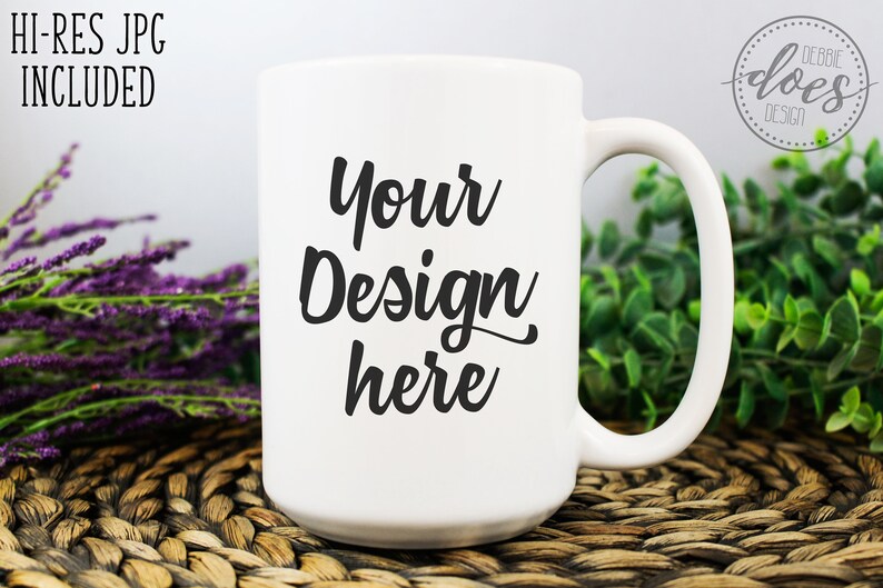 Download White 15oz Mug Mockup White Mug Mock-Up Blank Mock Up | Etsy