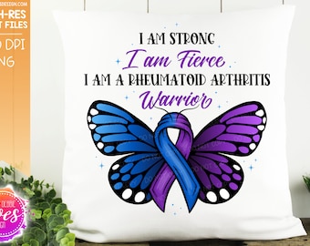 Strong Fierce Warrior Butterfly - Rheumatoid Arthritis - Printable/Sublimation File | Instant Download | Sublimation | PNG