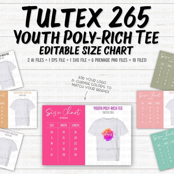 Tultex Size Chart Etsy