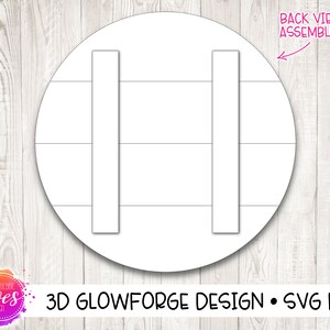 The Larger than GlowForge Circle Slat Sign Glowforge Design Glowforge SVG File Digital Laser Design SVG image 2