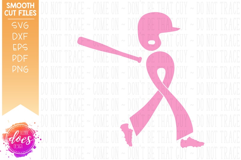 Download Breast Cancer Baller Baseball Awareness Ribbon SVG File | Etsy