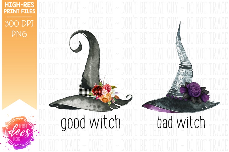 Gute Hexe/schlechte Hexe Hexen Hut Set | Etsy