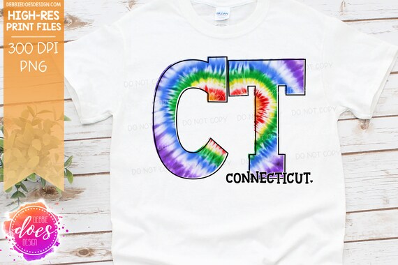 Tie Dye State - Connecticut - Sublimation/Printable Design| Instant  Download | Sublimation | Printable | PNG