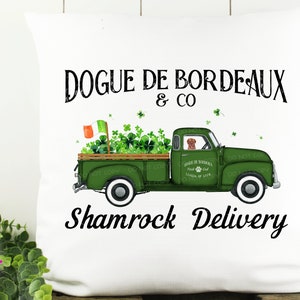 Dogue De Bordeaux - Dog Shamrock Delivery Truck - Sublimatie/afdrukbaar ontwerp | Direct downloaden | Sublimatie | Afdrukbaar | PNG
