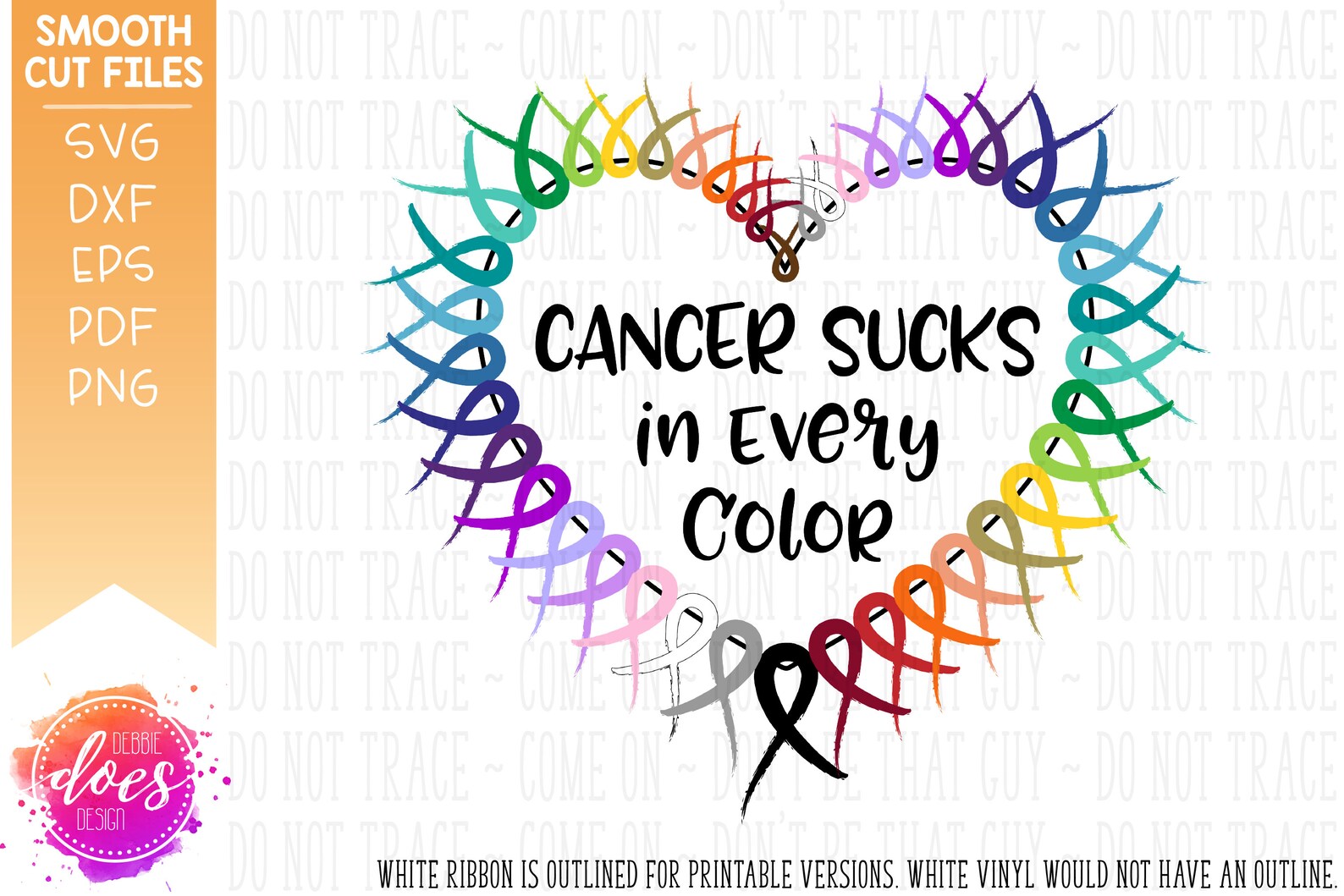 Cancer Sucks in Every Color/colour SVG File Digital Cut | Etsy