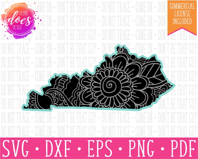 Download Paisley Mandala State Kentucky SVG Digital Cut Files | Etsy