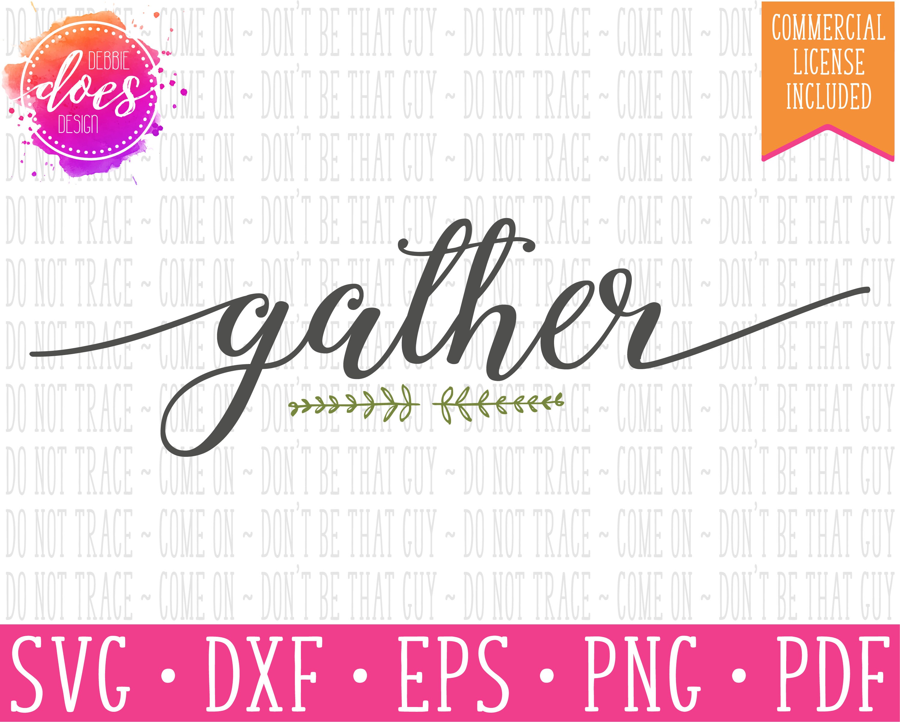 Gather SVG Digital Cut Files HTV Svg Vinyl Decal Svg | Etsy