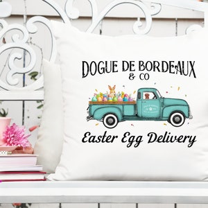 Dogue de Bordeaux - Dog Easter Egg Delivery Truck - Afdrukbaar/sublimatieontwerp | Direct downloaden | Sublimatie | Afdrukbaar | PNG