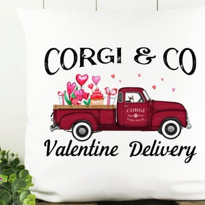 Corgi - Preto - Cachorro Caminhão de Entrega dos Namorados - Sublimação/Design para Impressão | Download instantâneo | Sublimação | Imprimível | png