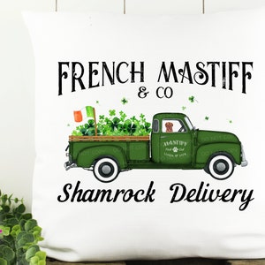 Franse Mastiff - Dog Shamrock Delivery Truck - Sublimatie/afdrukbaar ontwerp | Direct downloaden | Sublimatie | Afdrukbaar | PNG