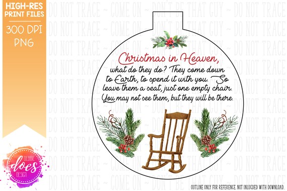 Download Free Christmas In Heaven Chair Ornament Template Ornament Etsy SVG DXF Cut File