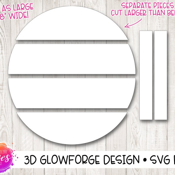 The "Larger than GlowForge" Circle Slat Sign - Glowforge Design - Glowforge SVG File - Digital Laser Design SVG