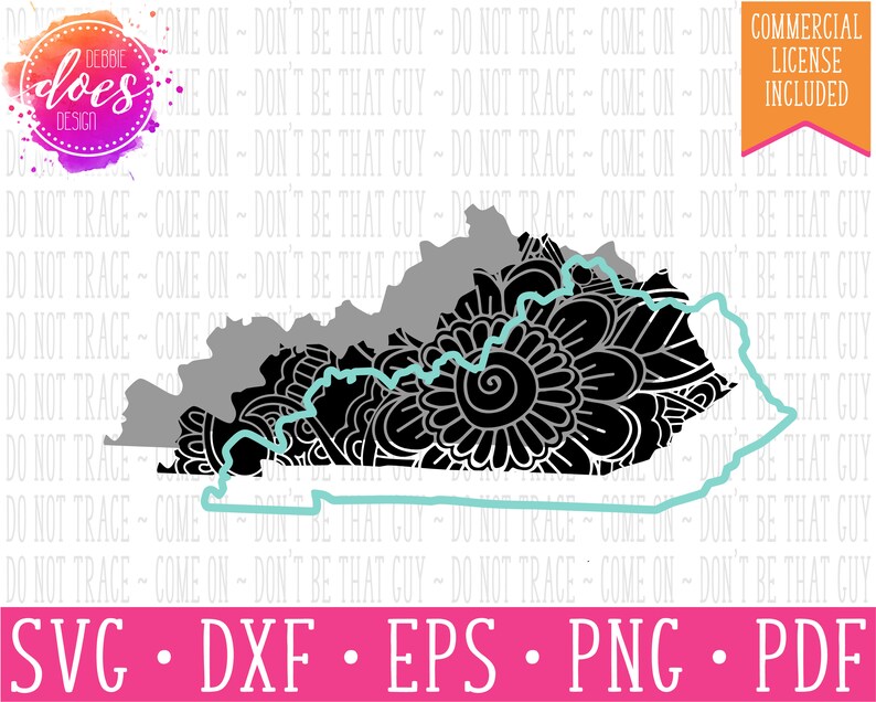 Download Paisley Mandala State Kentucky SVG Digital Cut Files | Etsy