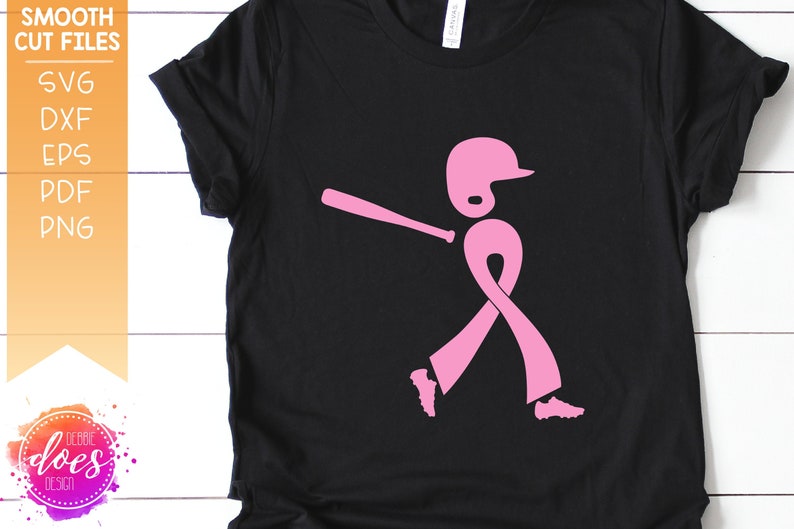 Download Breast Cancer Baller Baseball Awareness Ribbon SVG File | Etsy