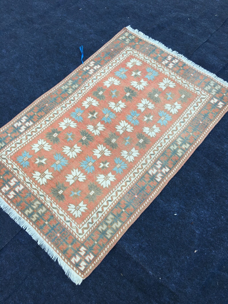 Handmade Turkish Rug Oushak Turkish Rug Vintage Turkish Rug