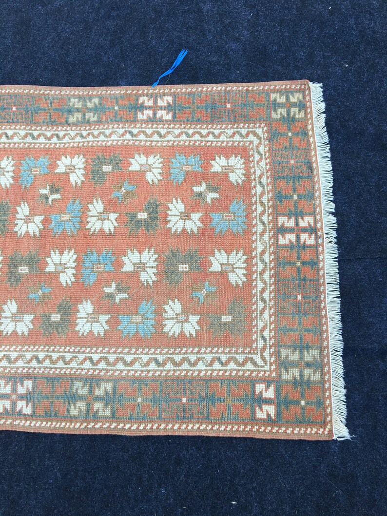 Handmade Turkish Rug Oushak Turkish Rug Vintage Turkish Rug