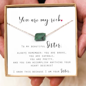 Little Sister Necklace Gift Sister Gifts Little Sister Birthday Gift for Little Sister jewelry  Gifts for her big Sister emerald green