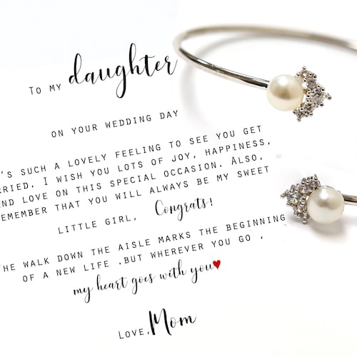 TO MY DAUGHTER gift for Bride From Mom to Daughter on Wedding Etsy