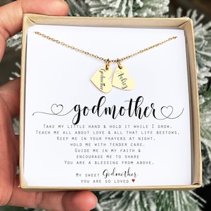Personalize gift  for Godmother God Mother Necklace Gift for her Godmother Mother's  Gift for Godmother Birthday Gift