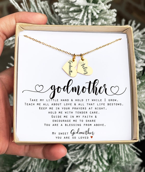 Personalize Christmas Gift for Godmother God Mother Necklace Gift for Her Godmother Mother s Gift for Godmother Birthday Gift Etsy