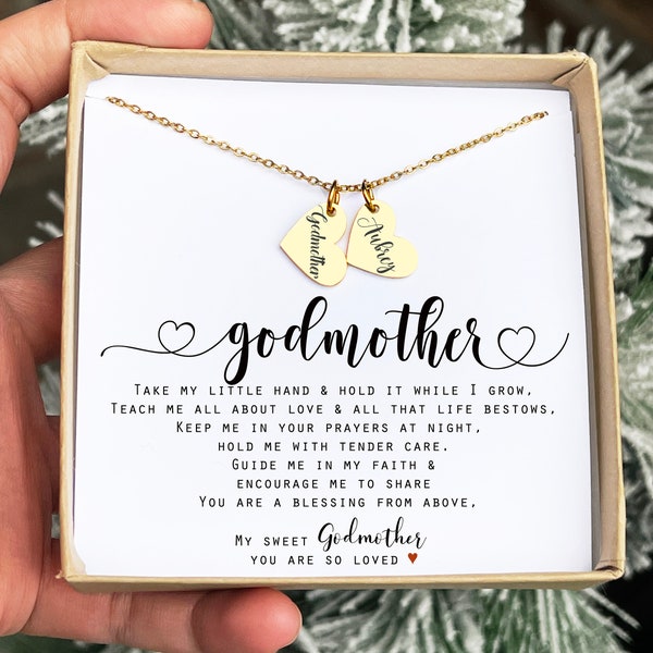 Personalize Mother's mother's day Gift for Godmother God Mother Necklace Gift for her Godmother Mother's  Gift for Godmother Birthday Gift