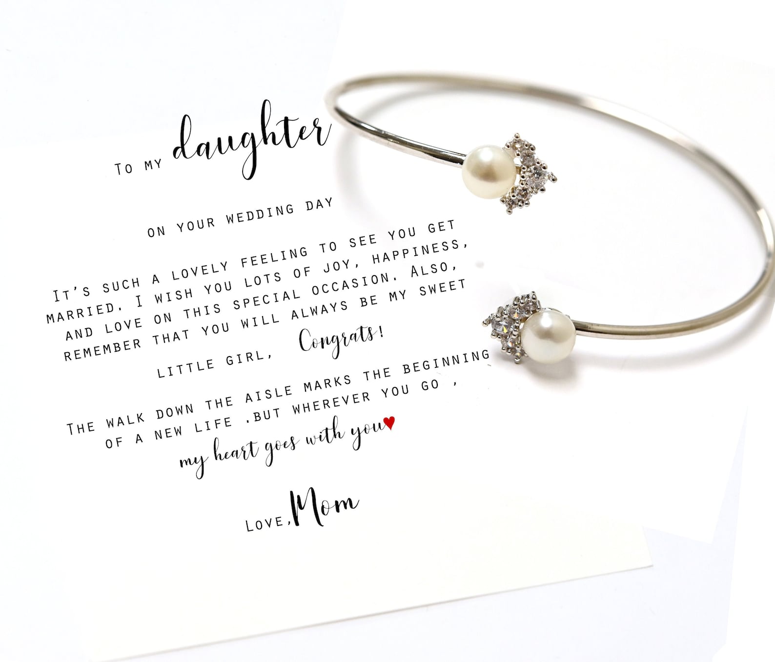 TO MY DAUGHTER gift for Bride From Mom to Daughter on Wedding Etsy