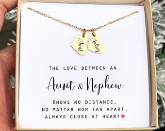 Personalize gift Mother's Day Gift for Aunt Nephew Necklace Gift Aunt Nephew Jewelry Aunt Necklace Gift Aunt Birthday Gift from Nephew