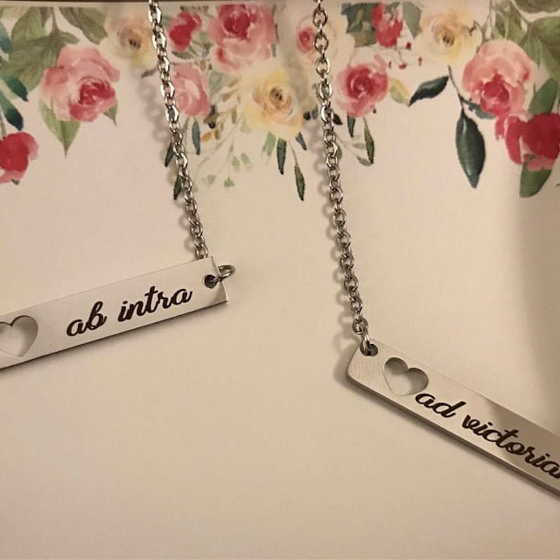 Personalized jewelry, name necklace ,BAR step Daughter Gift,Bonus Daughter ,Stepdaughter,Birthday,Gift,second daughter 2nd,daughter in law imagem 6