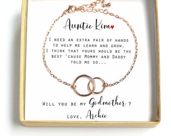 Godmother Proposal Bracelet/ Necklace Gift Personalized Godmother Gift Godmother Proposal Gift with card Jewelry Will You be my Godmother?