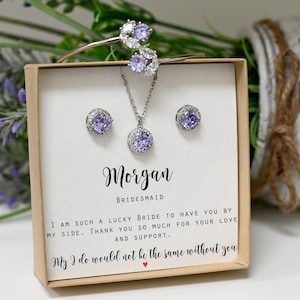 lavender light purple bridesmaid bracelet bridesmaid gift CHOOSE  set of 2 3 4 5 6 7 8 earrings bracelet silver lilac bridesmaid jewelry set