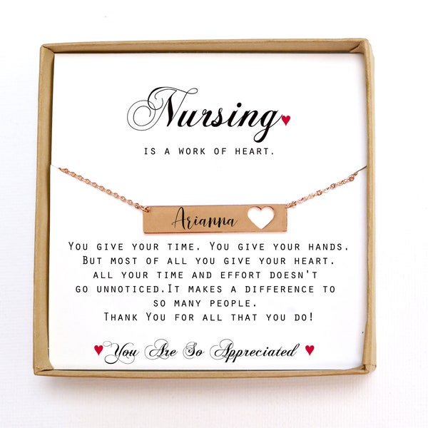 Personalized  Nurse necklace Thank you gifts for nurses gift Nurse appreciation Registered nurse gifts LPN gifts Nurses Week gifts for her